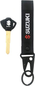 MELD 3 PCS Motorcycle Key Blank Uncut Blade for Suzuki GSXR 600 750 1000 GSX1300R GSF 650 with Key Chain Embroidered Tag Key Ring...