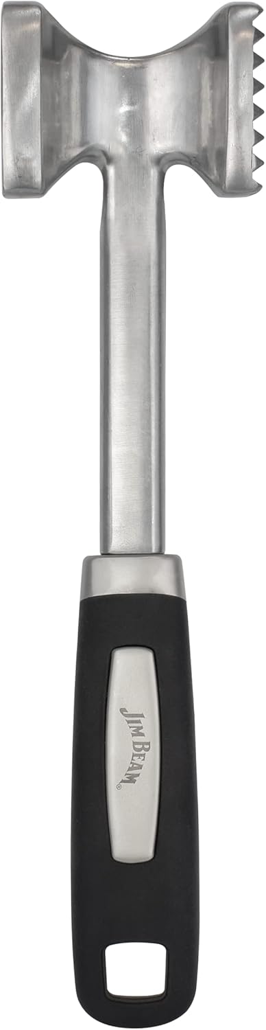 Jim Beam Heavy Duty Construction Meat Tenderizer with Soft Grip Handle, Medium....