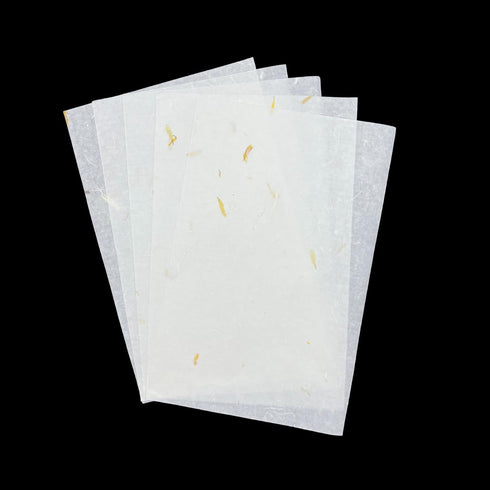 60 Sheets A4 Mulberry Paper,Vagocom Handmade Origami Paper Natural Fiber Rice Paper Sheets for Decoupage Paper,DIY Art Crafts(White+Yellow)...