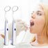 2 Pcs Dental Mirror with Light Tool LED Lighted Teeth Inspection Mirror Anti Fog Curve Angle Dentist Oral Care Tool (Dark Blue)...