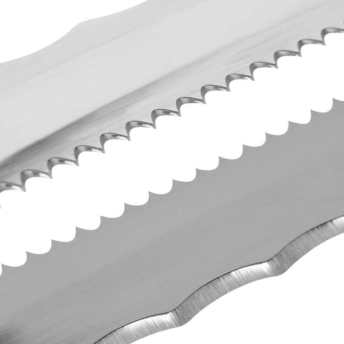 Linsen-Outdoor Stainless Steel Garden Knife with 11" Blade, Double Side Utility Sod Cutter Lawn Repair Garden Knife with Nylon Sheath...
