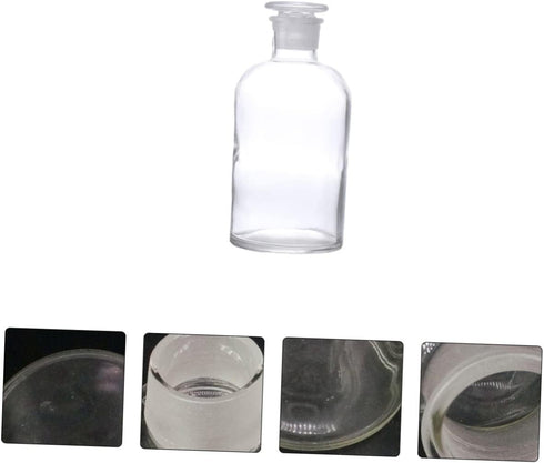 1pc Reagent Bottle Powder Container Clear Liquid Storage Bottles Lab Vials Small Apothecary Jars Lab Bottles & Jars Vials Empty Medicine Bottle So...