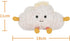 Apricot Lamb Cloud Plush Stuffed Animals for Kids, Soft Cute Plush Toys for Baby Girl and Boy, Fluffy Cloud White 4.7 Inches...