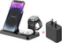 3 in 1 Wireless Charging Station, 15W Fast Wireless Charging Stand Compatible with Phone 15/14/13/12/11 Pro Max XR XS 8 Plus, iWatch 8/7/6/5/4/3/2...