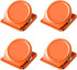 Magnetic Clips-Magnetic Hooks Strong Refrigerator Magnets Whiteboard Wall Fridge Magnetic Memo Note Clips-Multicolor (Orange 4pcs)...