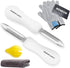 Oyster Shucking Knife and Gloves Set Included 2pcs Oyster Shucker Opener New Haven Style, Cut Resistant Glove Professional Guard (1Cloth+1Squeezer...