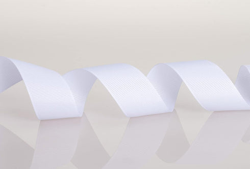 ATRBB 25 Yards 1 Inch Solid Grosgrain Ribbon Roll for Gift Wrapping DIY Hair Accessories (White)...