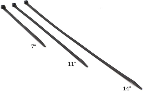 THE CIMPLE CO 17 inch Black Nylon Zip Ties (Wire, Cable Ties) - Strong - Indoor and Outdoor Rated - No Tools Needed, 100 Pack...