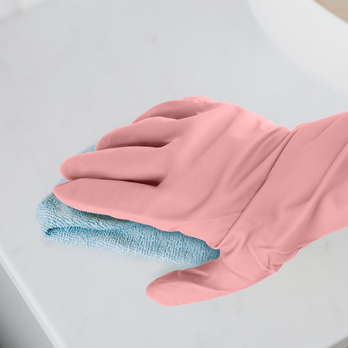 3Pcs Rubber Gloves, Cleaning Gloves for Housekeeping, Dishwashing Gloves, Reusable Rubber Gloves, Bathroom Cleaning Supplies Multicolor(L)...