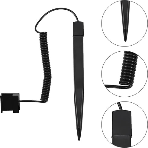 Resistive Stylus, Capacitive Touch Screen Pen Anti Scratch High Sensitive Precision Universal Disc Tip Spring Rope Tablet Mobile Phone Industrial ...