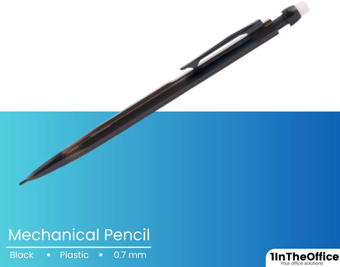 1InTheOffice Mechanical Pencil 0.7 mm, 2, HB Lead, Black Lead, Smoke Barrel (48 Pack)...