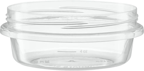 Elegant Disposables Twist Top Deli Containers Food Storage Containers Blue Screw on Lid Reusable Stackable Leakproof Airtight, pack of 10-8 oz con...