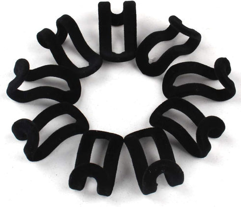 WARMBUY Velvet Hanger Connector Hooks for Closet Space Saving Cascading Hanger Organizer, Black, 40 Pack...