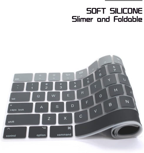 HRH Ombre Gray Silicone Keyboard Cover Keypad Skin for Magic Keyboard with Numeric Keypad A1843 MQ052LL/A Released in 2017 (US Layout)...