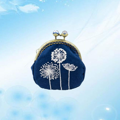 1 Set Coin Purse Embroidery Pouch Making Kit Lock Embroidery Tool DIY Coin Bag (Dandelion Style)......
