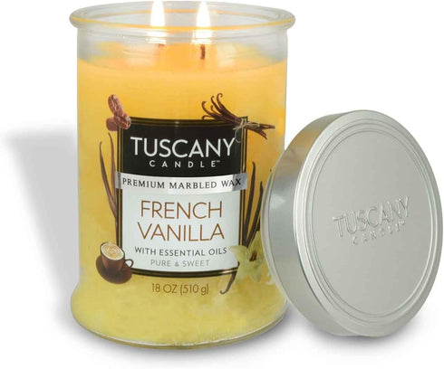 Tuscany Candle French Vanilla: Vanilla & Coffee Scented Candle, 18 oz...