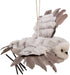 Grey With White Fur Flying Owl Ornament,Christmas...