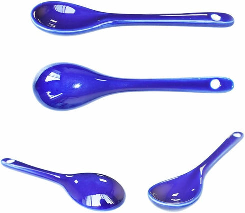 12 Color Porcelain Egg Spoons Ceramic Spoons 5 inch Coffee Dessert Yogurt Tea Milky Tea...