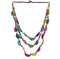 Fuqimanman2020 Bohemian Wooden Coconut Shell Wood Beaded Choker Necklace African Ethnic Colorful Long Layered Bib Multilayer Flower Geometric for ...