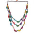 Fuqimanman2020 Bohemian Wooden Coconut Shell Wood Beaded Choker Necklace African Ethnic Colorful Long Layered Bib Multilayer Flower Geometric for ...