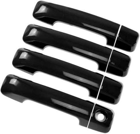 Quality Accessories Glossy Blackout Handle Covers Compatible with Nissan Titan+Nissan Armada...