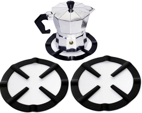 2 Pack Iron Gas Stove Cooker Plate Coffee Moka Pot Stand Reducer Ring Holder...