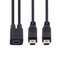 chenyang Mini USB Female 1 to 2 Mini USB Male Splitter Extension Charge Cable...