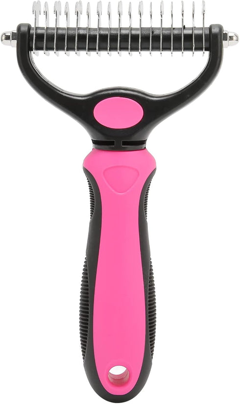 Undercoat Rake For Dogs,Double-Sided Dog Brush for Shedding,Dogs/Cats Professional Deshedding Brush,Removes Mats Tangled & Thinning Hairs with No ...