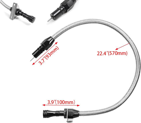 Universal Dipstick Oil Ruler Car Oil Dipstick Steel 530mm Stainless Steel Transmission Dipstick Gearbox Oil Rod for Universal Chevrolet Auto Parts...