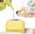 Dog Brush – Cat Brush – Shampoo Dispensing Scrubber – Soft Silicone Design – Hanging Loop – For All Skin Types – Grooming, Deshedding and Exfoliat...
