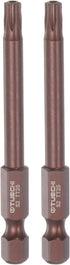 2pcs T25 Torx Bit 1/4" Hex Shank 3" Length Magnetic Security Star Screwdriver Power Tool, Red...