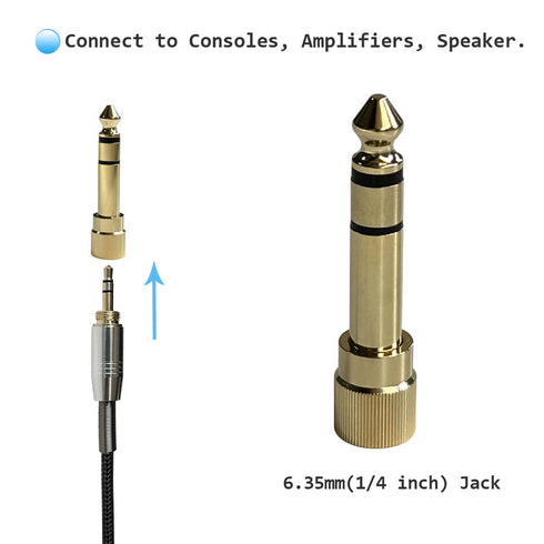 6.5 ft Replacement Cable Compatible with Sennheiser HD598 / HD599 Headphones, Upgrade Audio Cord Compatible with HD8/HD598/HD 599 headsets...