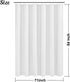 Mrs Awesome Embossed Microfiber Extra Long Shower Curtain Liner 71 x 84 inches, Soft Fabric Shower Curtain Washable and Water Repellent,71x84, Whi...