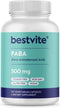 BESTVITE PABA 500mg (120 Vegetarian Capsules) (Para-Aminobenzoic Acid) - No Stearates - Vegan - Non GMO - Gluten Free...