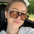 Retro Square Aviator Sunglasses for Women Men Vintage Trendy Rectangle 70s Sun Glasses...