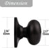 home improvement direct Dummy Door Knob, Oil Rubbed Bronze No Lock & Non-Turning Single Sided Round Knobs, 3 Pack Flat Ball Knob Without Lock for ...