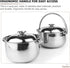 Zerodeko Stainless Steel Stock Pot With Lid Stew Cooking Pot Soup Pot Stew Simmering Pot Stockpot Pasta Pot Cookware For Home Kitchen Restaurant 1...
