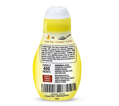 EZ-Sweetz (2 Pack 1.05oz - Liquid Sweetener 400 Servings/Bottle)...