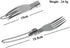 Camp Flatware Sets - Stainless Steel Spoon Fork Knife & Nylon Storage Bag - Foldable + Locking Handle - Ultralight Utensils for Backpacking/Hiking...