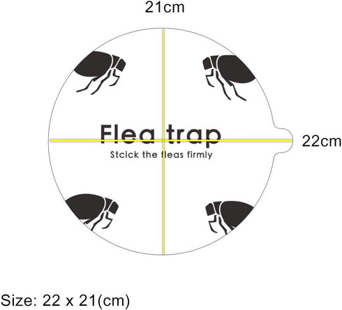 Flea Trap Refills 10 Packs, Flea Trap for Inside Your Home, Replacement Pads for Flea Light, 7.1 Inch Natural Glue Discs Refill...