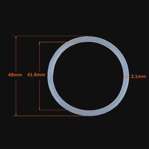 X AUTOHAUX Silicone O-Rings, 48mm OD 41.8mm ID 3.1mm Width VMQ Seal Gasket for Compressor Valves Pipe Repair, White, Pack of 10...