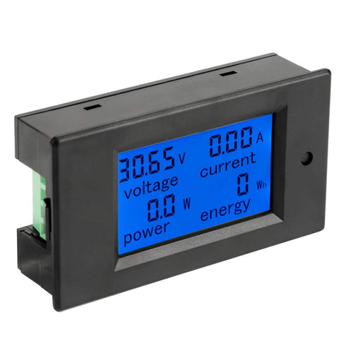 PZEM-051 LCD Display DC 6.5-100V Digital Electric Power Energy Voltage Current Meter Power Energy Battery Monitor Amperage Meter Gauge with Built-...