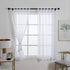 ZebraSmile 1 Panel Tab Top Voile Sheer Curtain Loop Sheers for Living Room Divide Drape Bedroom Small Window Drape White 69(H) X55(W) in...