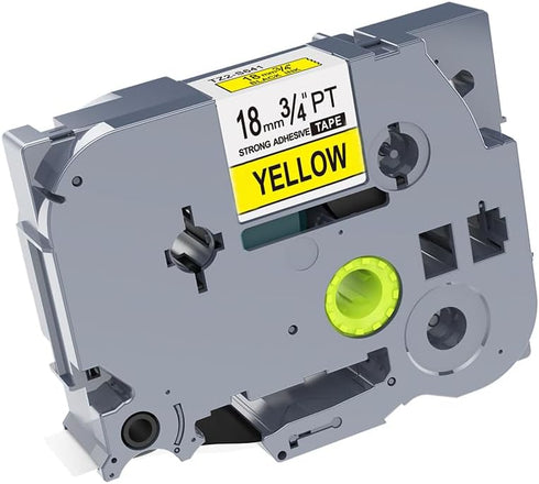 1PK Black on Yellow Extra Strength Laminated Label Tape Compatible for Brother P-Touch TZe-S641 TZ S641 Tze S641(18mm x 8m)...