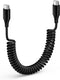 iPhone 15 Pro Max Charger Cable 3FT for Car, Coiled USB C to USB C Fast Power Charging Cord Short Android Phone Wire for Samsung Galaxy A15 A25 5G...