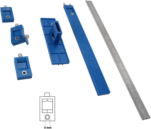 Cabinet Drawer Drilling Template Jig-Door Handles and Knobs Hardware Punch Locator for Easy Installation-Professional Measuring Woodworking Tool (...