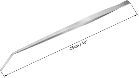 uxcell Aquarium Curved Tweezers 19 Inch Stainless Steel Extra Long, Fish Tank Aquatic Plants Clip...