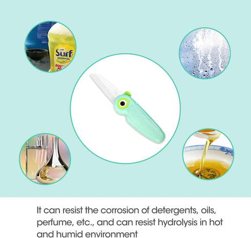 Portable Ceramic Paring Knife - 2.5 Inches Sharp Blade, Small Folding Knife, Cutter Peeler 2 in 1, Mini Cute Portable Fruit Knife for Travel, Camp...