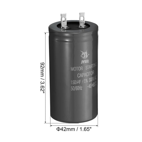 PATIKIL Motor Start Capacitor, 2 Pcs 150uf 300V 50/60Hz CD60 Running Capacitor Starting Capacitor for Air Conditioners, Electric Motor Starts Runn...