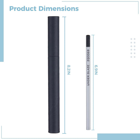 Varku 2PCS Underglaze Pencils for Pottery, Ceramic Black Glaze Percise Pen Pencil, Porcelain Pencils, Black...